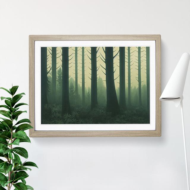 Forest Style (2) - Picture Frame Graphic Art Alpen Home Frame Colour: Oak, Size: 34cm H x 46cm W x 2cm D on Productcaster.