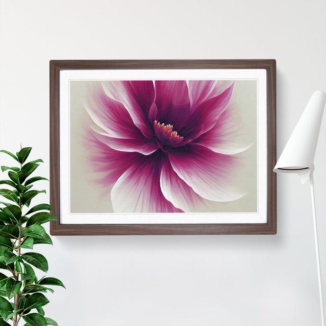 Striking Carnation Flower - Picture Frame Painting 17 Stories Size: 46cm H x 64cm W x 2cm D, Frame Colour: Walnut on Productcaster.