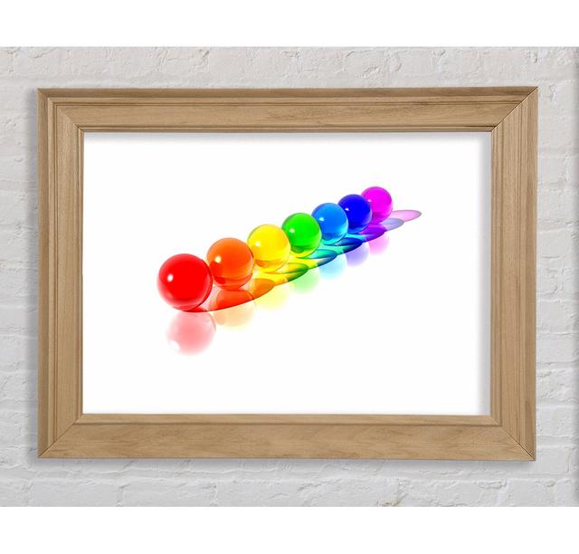 Rainbow Marbels Framed Print Bright Star Size: 59.7cm H x 84.1cm W on Productcaster.