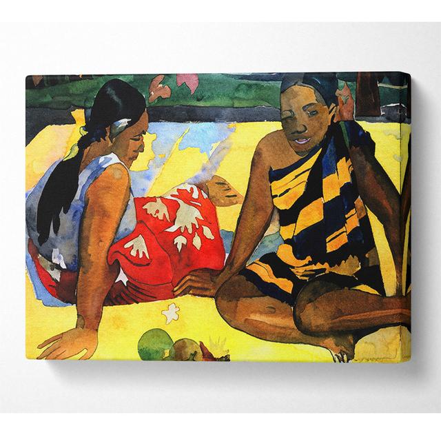 Gauguin Two Women from Tahiti - Wrapped Canvas Art Prints House of Hampton Size: 35.6cm H x 50.8cm W on Productcaster.