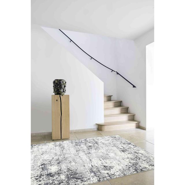 Ferland Power Loom Silver/Black Rug Williston Forge Rug Size: Rectangle 200 x 290cm on Productcaster.