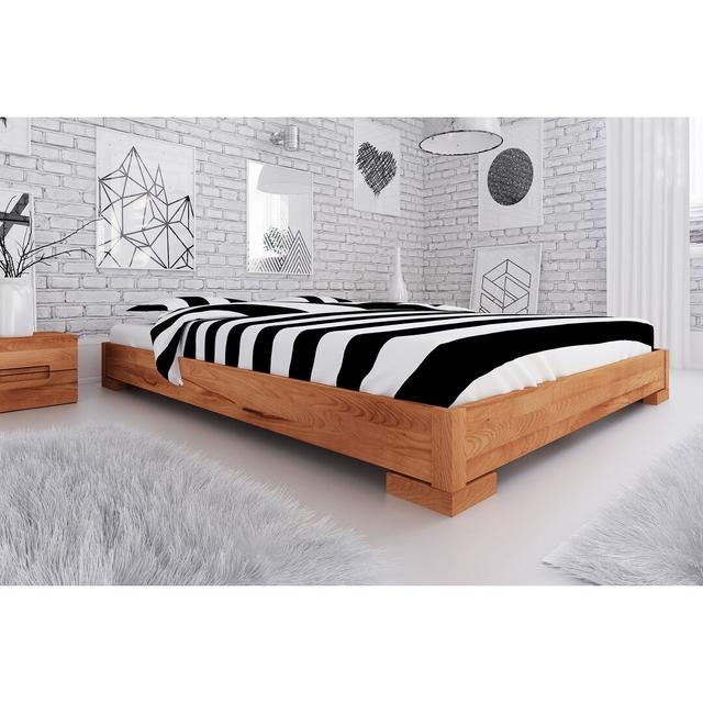 Jacobsen Bed Frame Gracie Oaks Size: 120 x 190 cm, Colour: Core Beech on Productcaster.