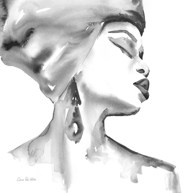 Woman III BW Crop by Aimee Del Valle - Wrapped Canvas Painting Canora Grey Size: 122cm H x 122cm W x 3.8cm D on Productcaster.