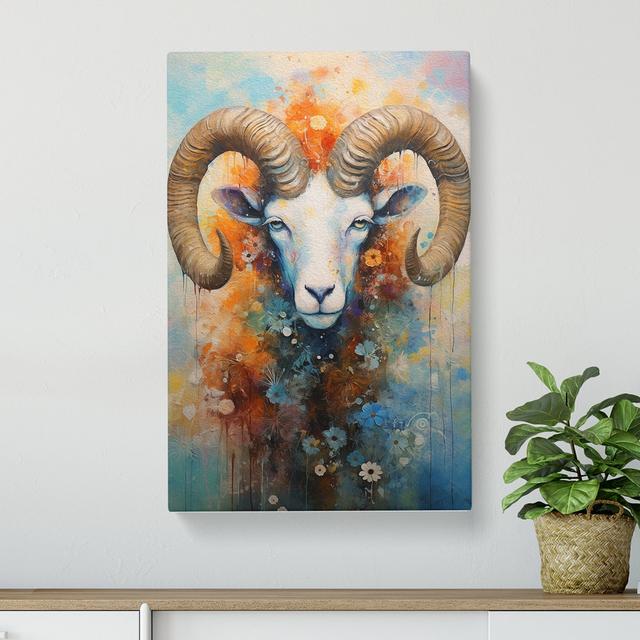 Aries Zodiac Impressionism No.2 - Single Picture Frame Print Brambly Cottage Size: 50cm H x 35cm W x 3cm D on Productcaster.