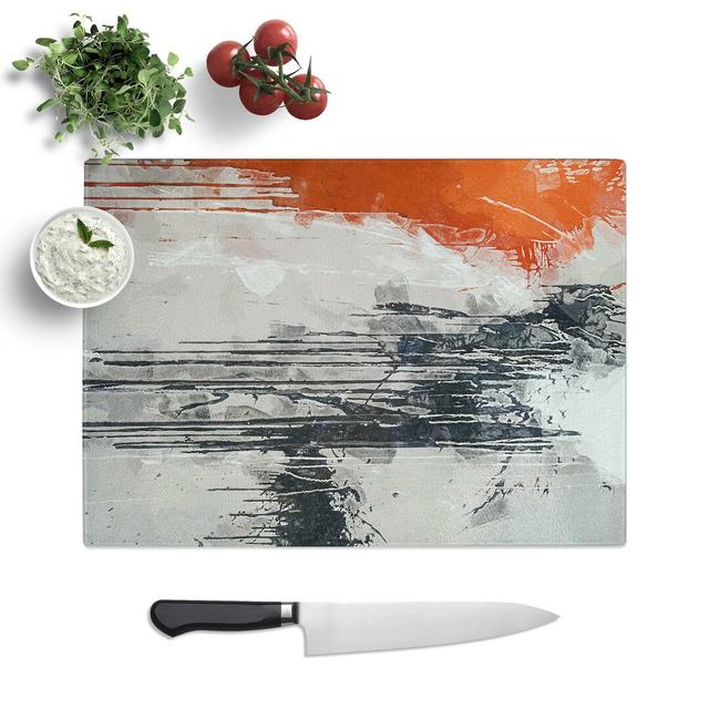 Tempered Glass Paint Splashes Chopping Board East Urban Home Size: 28.5 cm W x 20 cm L on Productcaster.