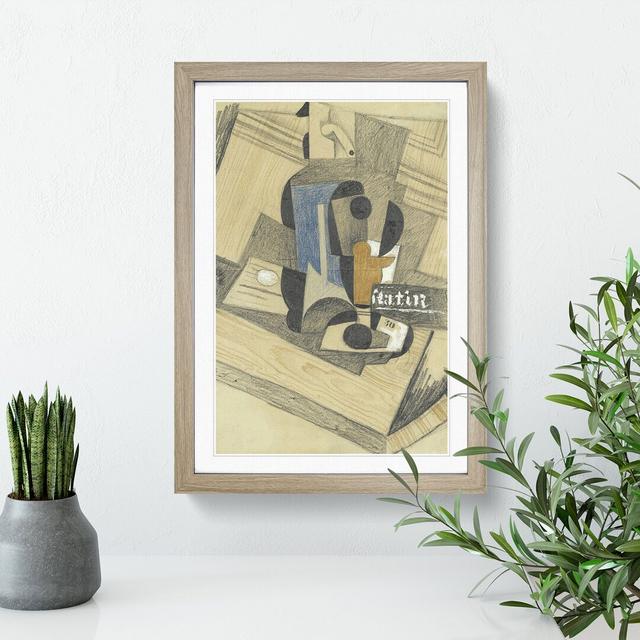 Siphon and Glass by Juan Gris - Picture Frame Painting East Urban Home Frame Option: Oak Framed, Size: 36cm H x 27cm W x 2cm D on Productcaster.