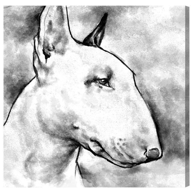 Bull Terrier by Hatcher and Ethan Graphic Art Wrapped on Canvas Oliver Gal Size: 110cm H X 110cm W on Productcaster.