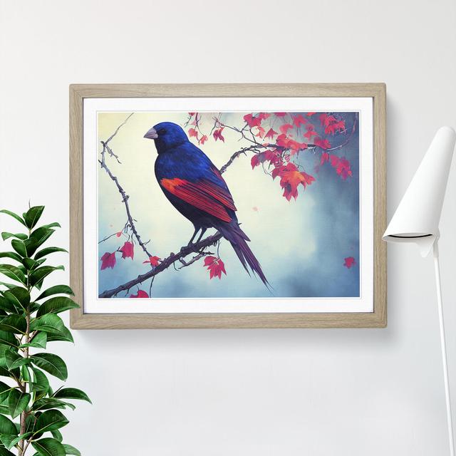 Incomparable Bird - Picture Frame Graphic Art Marlow Home Co. Size: 34cm H x 46cm W x 2cm D, Frame Colour: Oak on Productcaster.