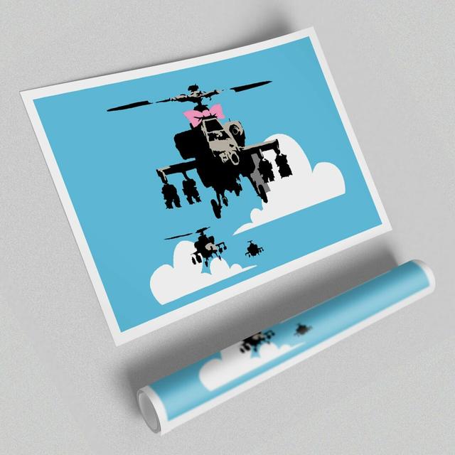 Hellicopter Bow Blue - Graphic Art Print on Paper East Urban Home Size: 84.1cm H x 118.9cm W on Productcaster.