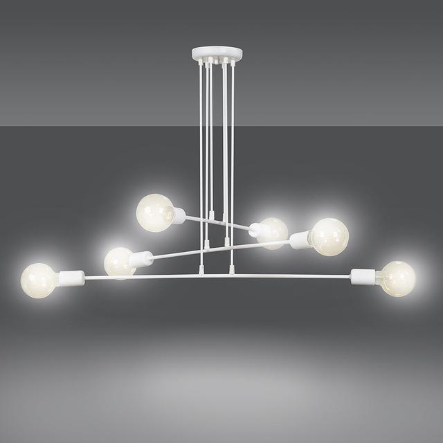 Mullins 6-Light Cluster Pendant George Oliver Finish: White on Productcaster.