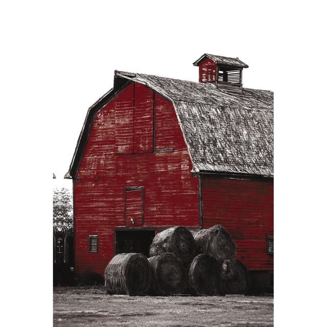 Pop of Red Barn - Wrapped Canvas Photograph Rosalind Wheeler Size: 30cm H x 20cm W on Productcaster.