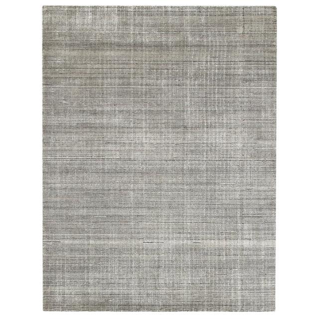 Broadway Solid Colour Hand Woven Silver Area Rug August Grove Rug Size: Rectangle 160 x 230cm on Productcaster.