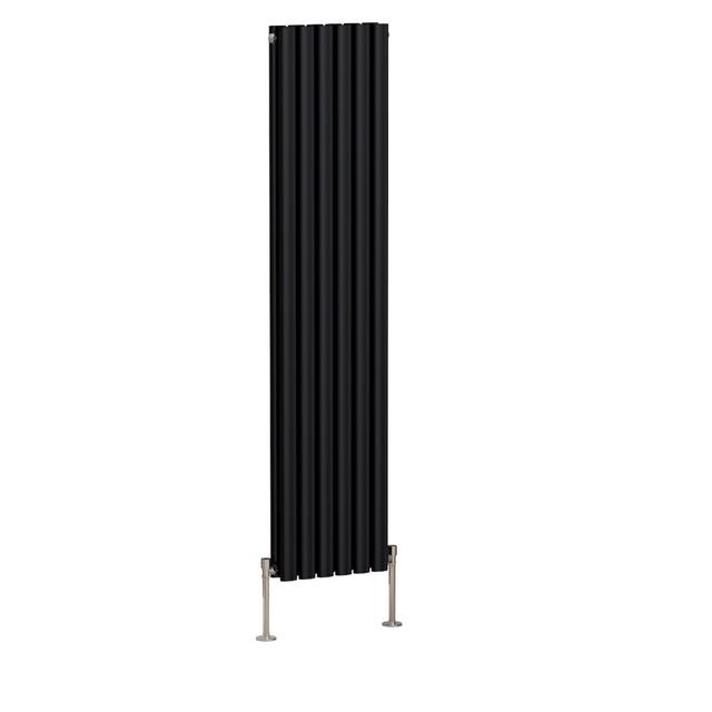 Shoshana Vertical Oval Panel Radiator Belfry Heating Colour: Normal Black, Panels: 2, Size: 160cm H x 35.4cm W on Productcaster.