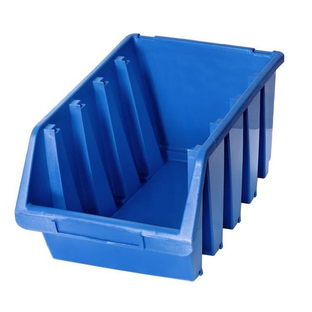 Plastic Cube or Bin (Set of 5) Rebrilliant Size: 15.5cm H x 20.4cm W x 34cm D, Colour: Blue on Productcaster.