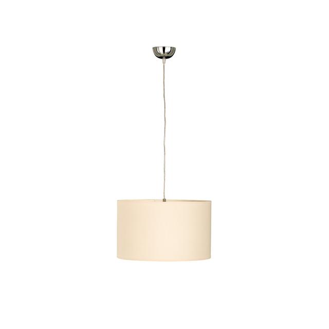 Trommel-Pendelleuchte 1-flammig Lugh Lighting Schirmfarbe: Beige on Productcaster.