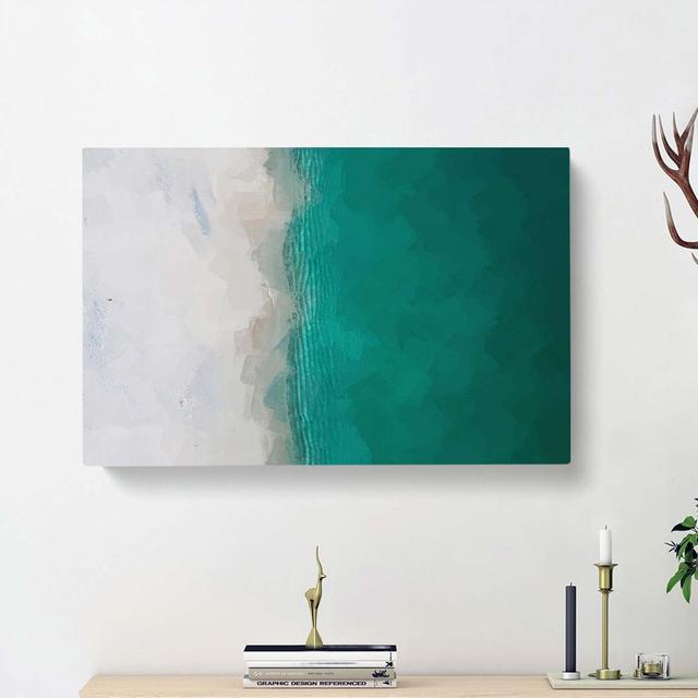 Nelson Bay Beach In Australia In Abstract - Wrapped Canvas Painting East Urban Home Size: 60cm H x 91cm W x 3cm D on Productcaster.