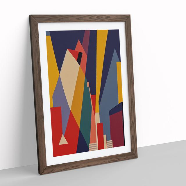 Unique Abstract Architecture No.2 - Picture Frame Graphic Art Metro Lane Size: 46cm H x 34cm W x 2cm D, Frame Colour: Walnut on Productcaster.