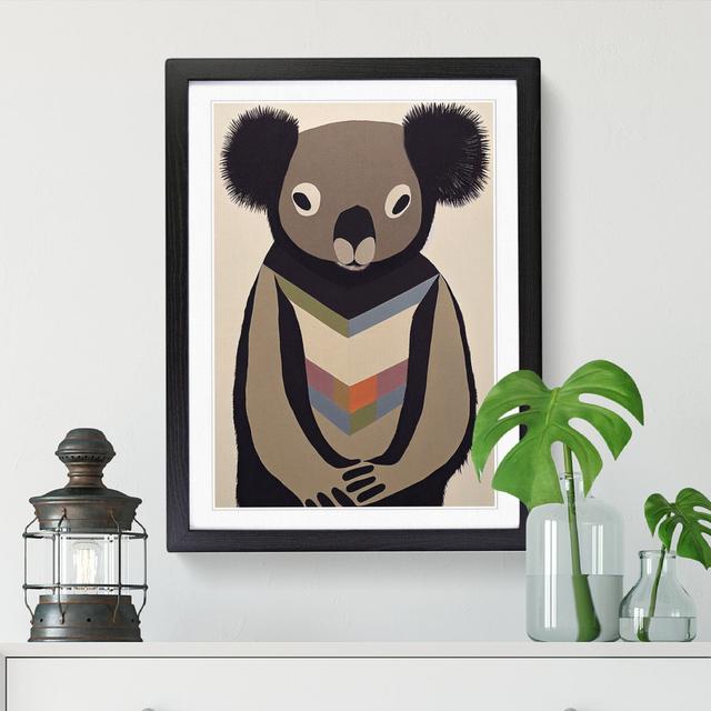 Koala Bear Abstract Vol.3 - Picture Frame Art Prints Latitude Vive Size: 46cm H x 34cm W x 2cm D, Frame Colour: Walnut on Productcaster.