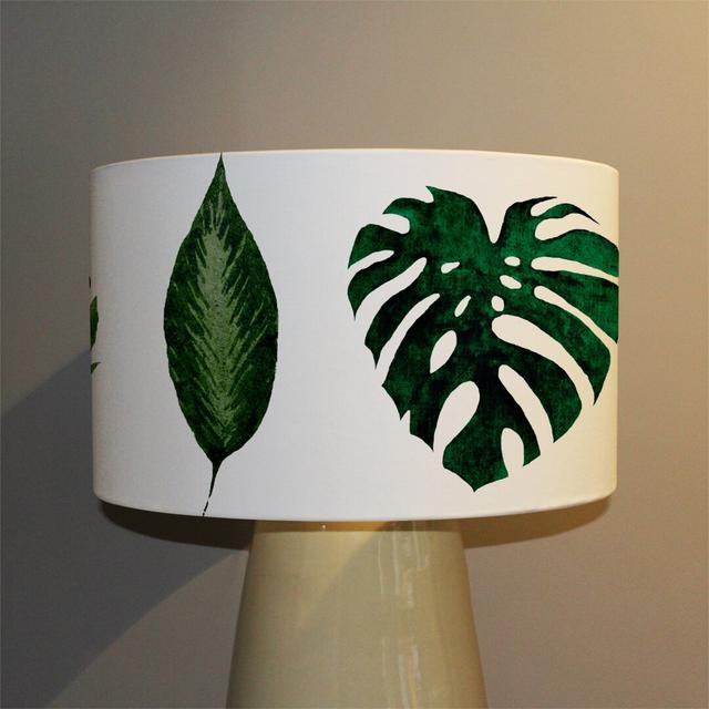 Leaves Selections 25cm Canvas Drum Pendant Shade East Urban Home on Productcaster.