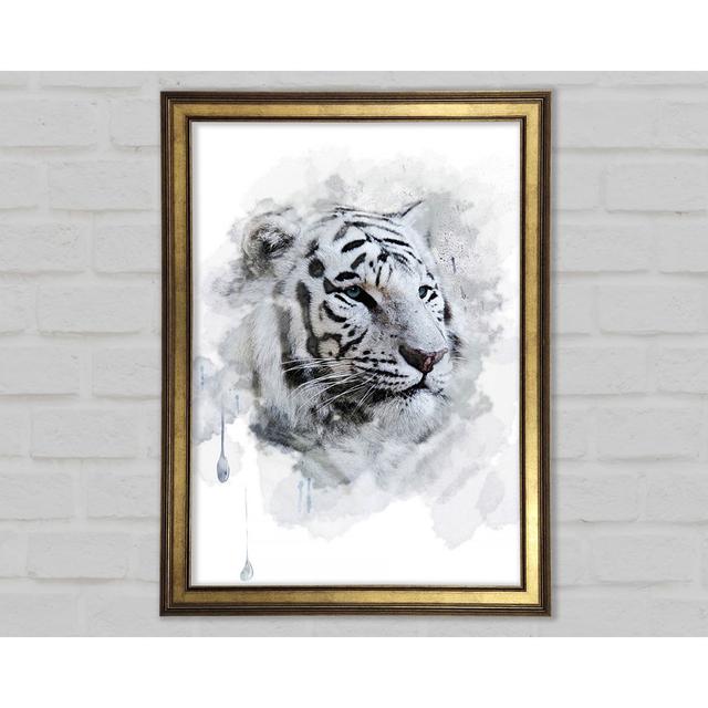 White Tiger Blue Eyes - Single Picture Frame Art Prints Bloomsbury Market Size: 29.7cm H x 21cm W x 1.5cm D on Productcaster.