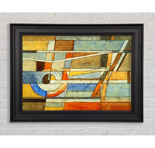 Abstract Grids Of Colours - Single Picture Frame Art Prints Rosalind Wheeler Size: 100cm H x 141.4cm W x 8cm D on Productcaster.