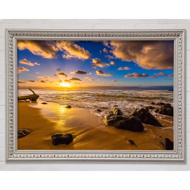 Heavenly Skies Off The Beach Framed Print Bright Star Size: 42cm H x 59.7cm W x 3cm D on Productcaster.