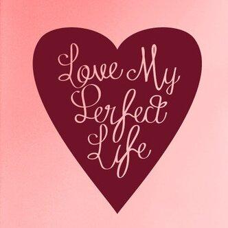 Love My Perfect Life Within Heart Wall Sticker East Urban Home Colour: Burgundy on Productcaster.