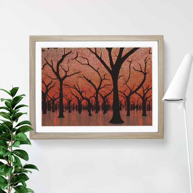 Stupendous Tree Forest - Single Picture Frame Print Marlow Home Co. Size: 46cm H x 64cm W x 2cm D, Frame Colour: Oak on Productcaster.