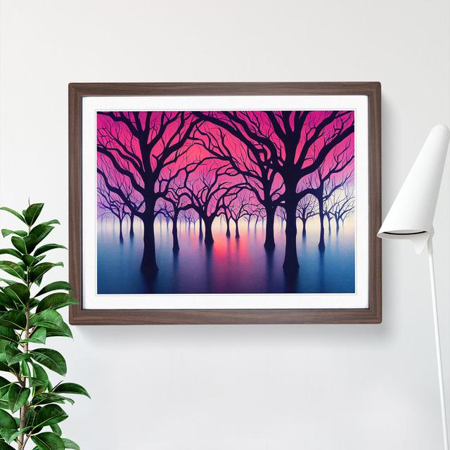 Magnificent Trees - Picture Frame Painting 17 Stories Frame Colour: Walnut, Size: 46cm H x 64cm W x 2cm D on Productcaster.