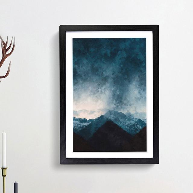 Cloud Touching the Mountains - Picture Frame Painting Print East Urban Home Size: 87cm H x 62cm W x 2cm D, Frame Option: Black Framed on Productcaster.