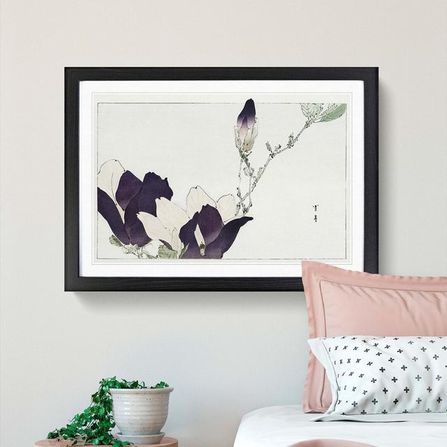 Purple Magnolia by Watanabe Seitei - Picture Frame Painting Print East Urban Home Size: 50cm H x 76cm W x 2cm D, Frame Option: Black on Productcaster.