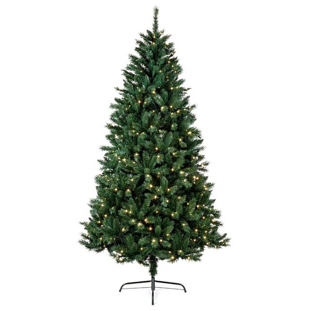 6ft Pre-lit Nordic Fir Christmas Tree with Metal Stand The Seasonal Aisle on Productcaster.