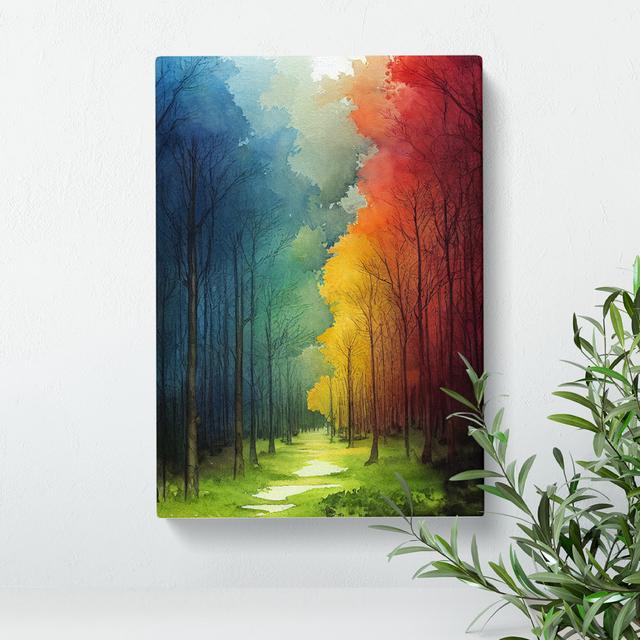 Forest Heart - Wrapped Canvas Painting Marlow Home Co. Size: 60cm H x 40cm W x 3cm D on Productcaster.