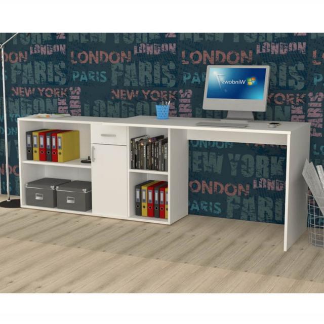 Love 210Cm W Rectangular Writing Desk Ebern Designs on Productcaster.