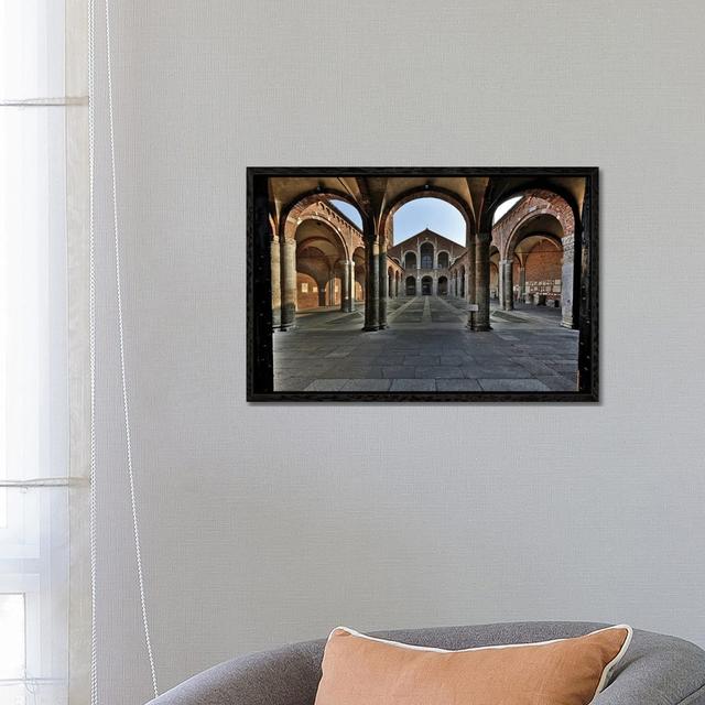 Basilica Di Sant'Ambrogio In Milan, Italy II Romanic Style by Alessandro Della Torre - Gallery-Wrapped Canvas Giclée on Canvas Astoria Grand Size: 45. on Productcaster.