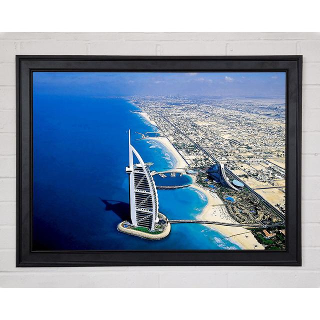 Dubai Beach Front Gerahmter Druck Haus am Meer Größe: 59,7 cm H x 84,1 cm B x 1,5 cm T on Productcaster.