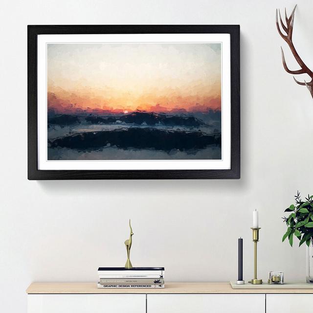 Sunrise in Greece in Abstract - Picture Frame Graphic Art Print East Urban Home Size: 48cm H x 65cm W x 2cm D, Frame Option: Black Framed on Productcaster.