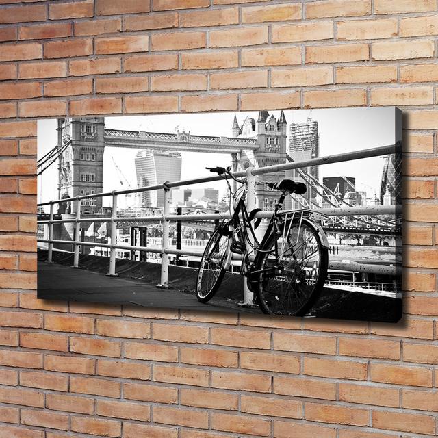 Bike in London - Wrapped Canvas Art Prints Brayden Studio on Productcaster.