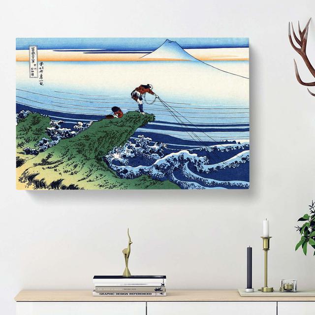 Kajikazawa in Kai Province by Katsushika Hokusai - Wrapped Canvas Painting Print East Urban Home Size: 35cm H x 50cm W x 3cm D on Productcaster.