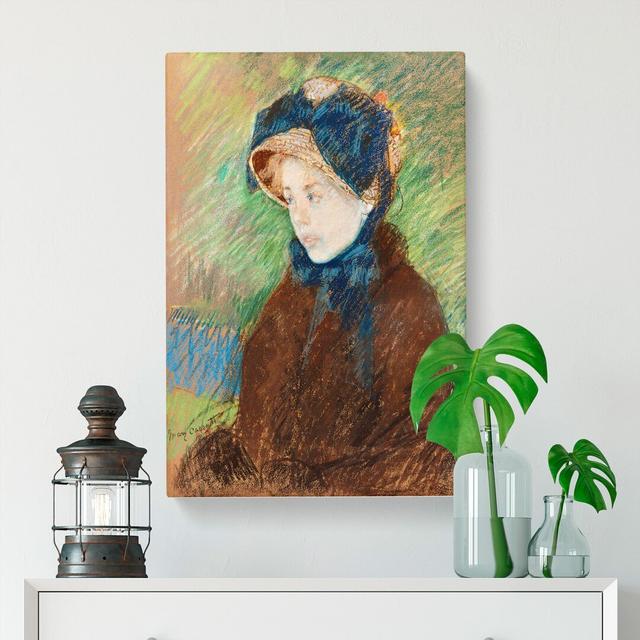 CAN3954CAN Susan In A Straw Bonnet by Mary Cassatt - Wrapped Canvas Painting East Urban Home Size: 35cm H x 35cm W x 3cm D on Productcaster.