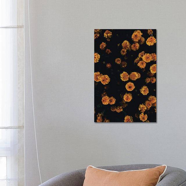 Golden Florals by Honeymoon Hotel - Gallery-Wrapped Canvas Giclée on Canvas Ebern Designs Format: Wrapped Canvas, Size: 66.04cm H x 45.72cm W on Productcaster.