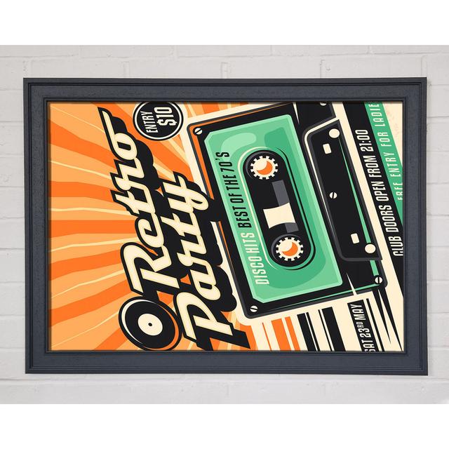 Disco Hits Best Of The 70'S Framed Print Ophelia & Co. Size: 21cm H x 29.7cm W x 1.5cm D, Format: Grey Framed Paper on Productcaster.