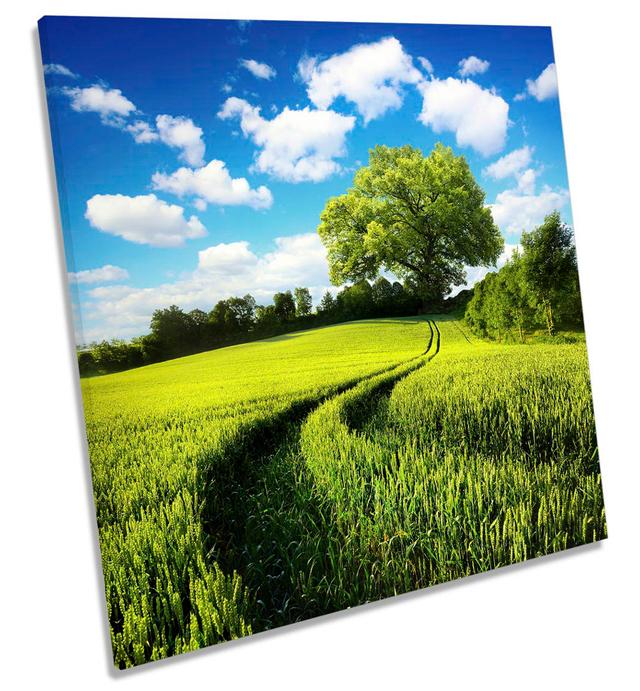 Summer Countryside Landscape - Wrapped Canvas Photograph Brambly Cottage Size: 76.2cm H x 76.2cm W x 4cm D on Productcaster.