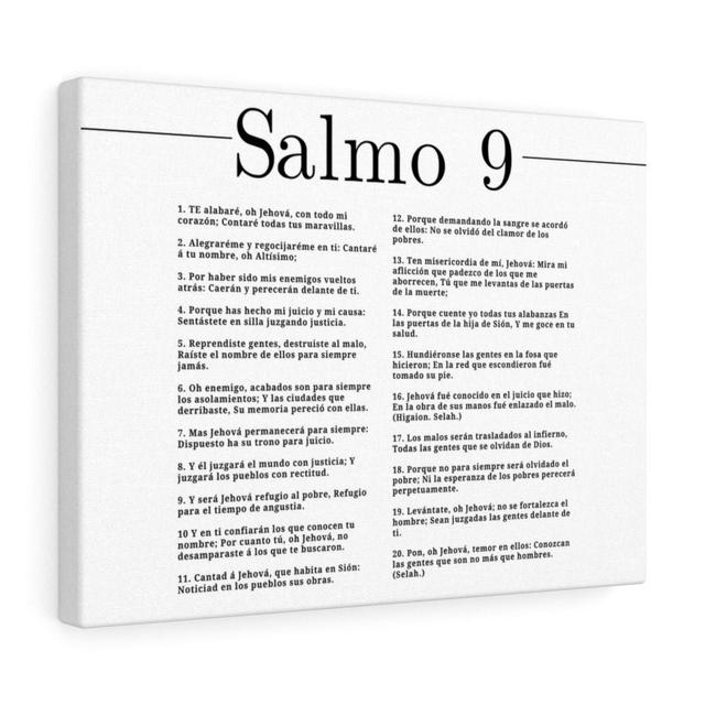 Salmo 9 - Wrapped Canvas Typography Blue Elephant Size: 46cm H x 61cm W on Productcaster.