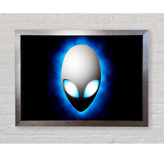 Alien Face Blue - Single Picture Frame Art Prints Bright Star Size: 84.1cm H x 118.9cm W x 3.4cm D on Productcaster.