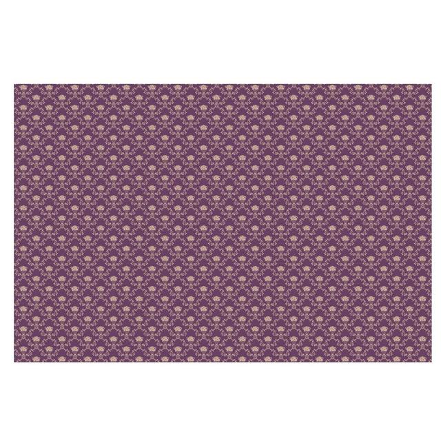 Flower Basket Semi-Gloss Wallpaper Roll East Urban Home Size: 4.8m x 320cm, Material quality: Premium (150g/m²), Colour: Purple and beige on Productcaster.