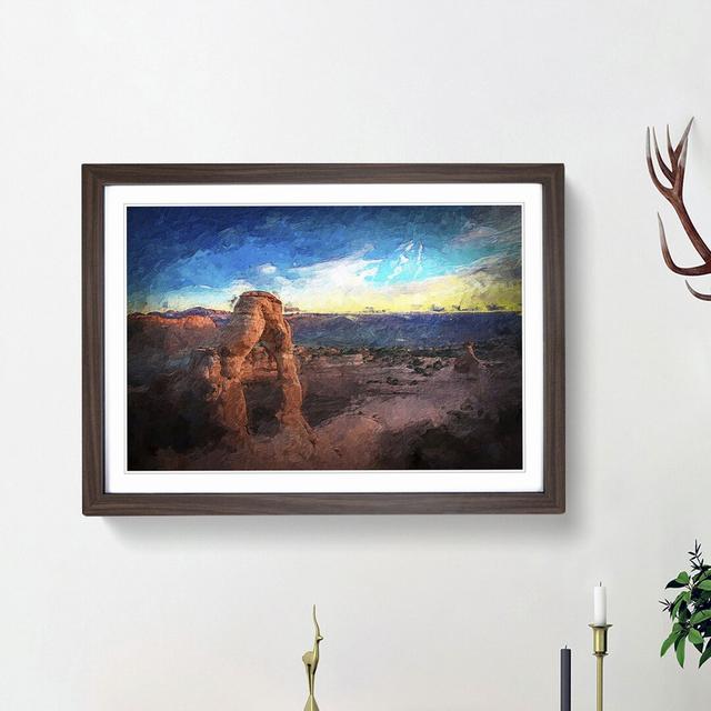 Stone Arch in Arches National Park Utah - Picture Frame Painting Print East Urban Home Frame Option: Walnut Framed, Size: 48cm H x 65cm W x 2cm D on Productcaster.