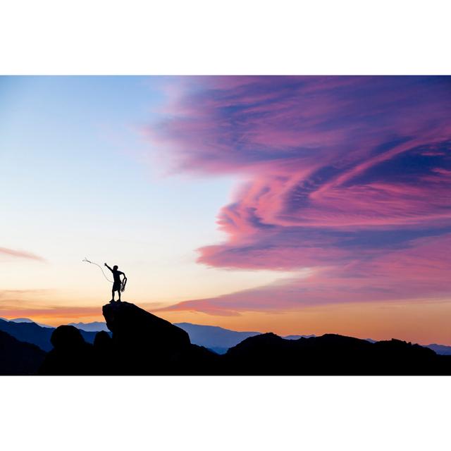 Climber on the Edge - Wrapped Canvas Photograph Alpen Home Size: 61cm H x 91cm W on Productcaster.