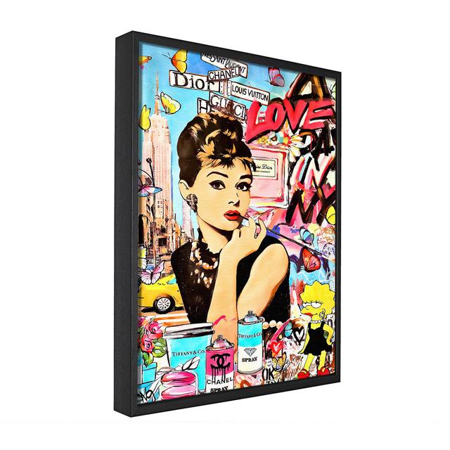 Audrey Hepburn Fashion - Single Picture Frame Graphic Art on Canvas Rosalind Wheeler Size: 50.8cm H x 81.3cm W x 10cm D on Productcaster.