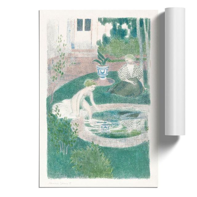 The Reflection In The Fountain by Maurice Denis - No Frame Painting East Urban Home Size: 59cm H x 42cm W x 0.1cm D on Productcaster.